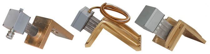 L Shaped Bronze, Brass Cast-In Heaters are sold as sets or as individual units. They are normally supplied with a moisture resistant junction box. 